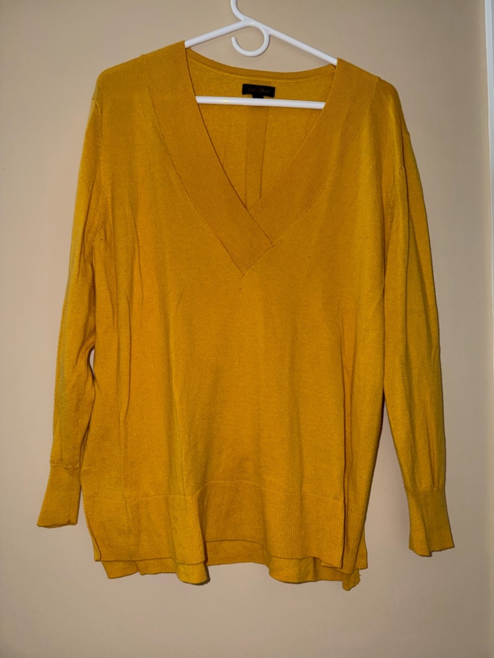 Women’s Mustard V-Neck Sweater by Ann Taylor